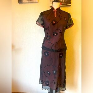 Robbie Bee NWOT Silk Blend Skirt/Top